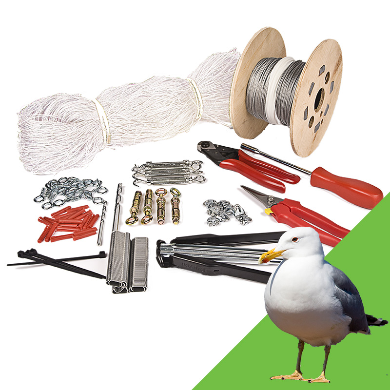 75mm Seagull Netting Kit Complete For Masonry 5m x 5m